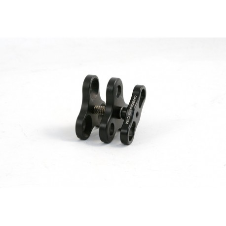 Dreifacher Aluminiumclip für 25 mm Carbonarm-Kugeln 3-fach Klemmschelle CP/3