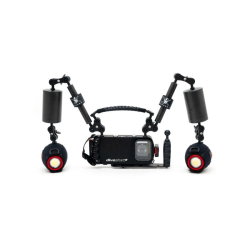 Triple aluminum handle and clip for underwater use – Carbonarm Carrying Handle with balls and Triple Clamps MN/SF2/3 2