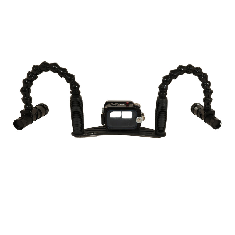 GoPRO housing Kit - 25 cm aluminum Carbonarm tray copy of Kit GoPro Housing + Tray 25 cm with double Handle KIT/GOPRO/25CM GoPRO housing Kit - 25 cm aluminum Carbonarm tray copy of Kit GoPro Housing + Tray 25 cm with double Handle KIT/GOPRO/25CM