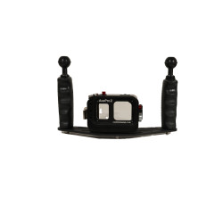 Kit caja GoPRO - Pletina aluminio brazo de carbono de 25 cm Kit Carcasa para Insta360 Ace Pro + Pletina 25 cm con doble Puño KIT