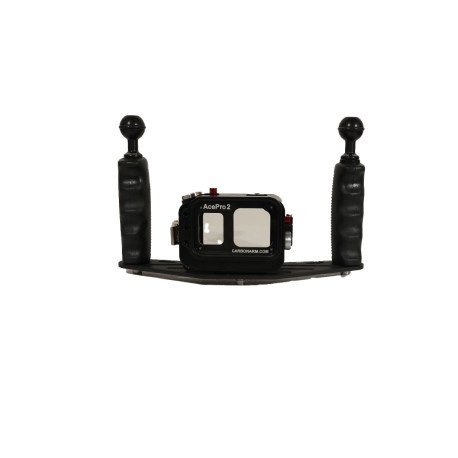 GoPRO housing Kit - 25 cm aluminum Carbonarm tray Kit Insta360 Ace Pro Housing + Tray 25 cm with double Handle KIT/ACEPRO/25CM