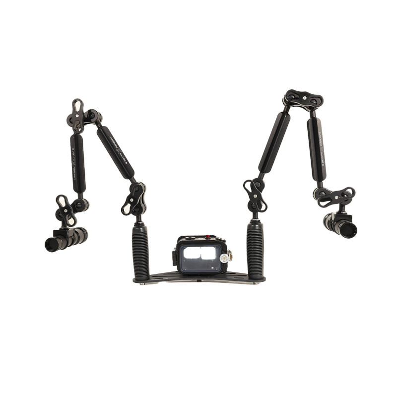 GoPRO Gehäuse Kit - 25 cm Carbonarm Schiene aus Aluminium copy of GoPro Gehäuse-Kit + 25 cm Halterung + doppelter Alu Light 55 + GoPRO Gehäuse Kit - 25 cm Carbonarm Schiene aus Aluminium copy of GoPro Gehäuse-Kit + 25 cm Halterung + doppelter Alu Light 55 +