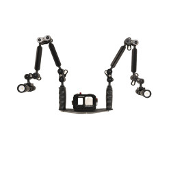 Kit caisson GoPRO - Plateau Carbonarm aluminium 25 cm Kit Caisson pour Ace Pro + Platine 25 cm + Alu Light 55 + deux 1300 lumen