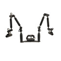 GoPRO Gehäuse Kit - 25 cm Carbonarm Schiene aus Aluminium Ace Pro Gehäuse-Kit + 25 cm Halterung + doppelter Alu Light 55 + zwei