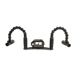 Kit caisson GoPRO - Plateau Carbonarm aluminium 25 cm Kit Caisson pour DJI Osmo Action + Platine 25 cm + double Flexarm 25 + deu 2