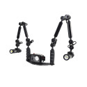 Kit Custodia DJI Osmo Action, Staffa 25 cm alluminio Carbonarm, bracci in alluminio e illuminatori Kit Custodia DJI Osmo Action