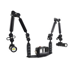 Kit caisson GoPRO - Plateau Carbonarm aluminium 25 cm Kit Caisson pour Insta360 Ace Pro + Platine 25 cm + Alu Light 55 + deux 29 2