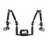 Kit Custodia GoPro + Staffa 25 cm + doppio Alu Light 55 + due 2900 lumen