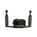 GoPRO housing Kit - 25 cm aluminum Carbonarm tray Kit DJI Osmo Action 6 Housing + Tray 25 cm with double Handle KIT/OSMO6/25CM