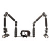 DJI Osmo Action 6 Gehäuse-Kit + 25 cm Halterung + doppelter Alu Light 55 + zwei 1300 Lumen