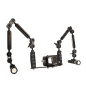 GoPRO Gehäuse Kit - 25 cm Carbonarm Schiene aus Aluminium DJI Osmo Action 6 Gehäuse-Kit + 25 cm Halterung + doppelter Alu Light