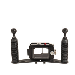 GoPRO Gehäuse Kit - 25 cm Carbonarm Schiene aus Aluminium GoPro Mission 1 Gehäuse-Kit + 25 cm Halterung mit Griffen KIT/GOPROMIS 2