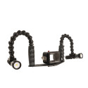 Kit caisson GoPRO - Plateau Carbonarm aluminium 25 cm Kit Caisson pour GoPro Mission 1 + Platine 25 cm + double Flexarm 25 + deu