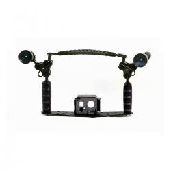 Carbonarm tray with 2 handles – For underwater lights Bracket with Double Grip, Handle and Lights KIT/BRA/COMP