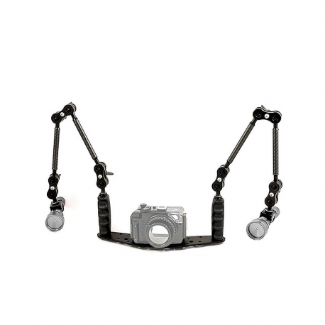 32 cm Schienen Kit SLIM Arme für Unterwasserfotografie SET: 32cm Schiene mit SLIM Blitzarmen SFF/BRA/MN2/SL